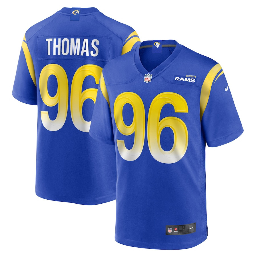 Keir Thomas 96 Los Angeles Rams Game Player Men Jersey - Royal JS5517 Saliibo
