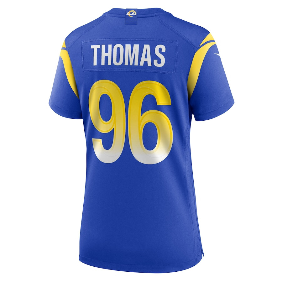 Keir Thomas 96 Los Angeles Rams Women's Game Jersey - Royal JS4597 Saliibo - Image 3