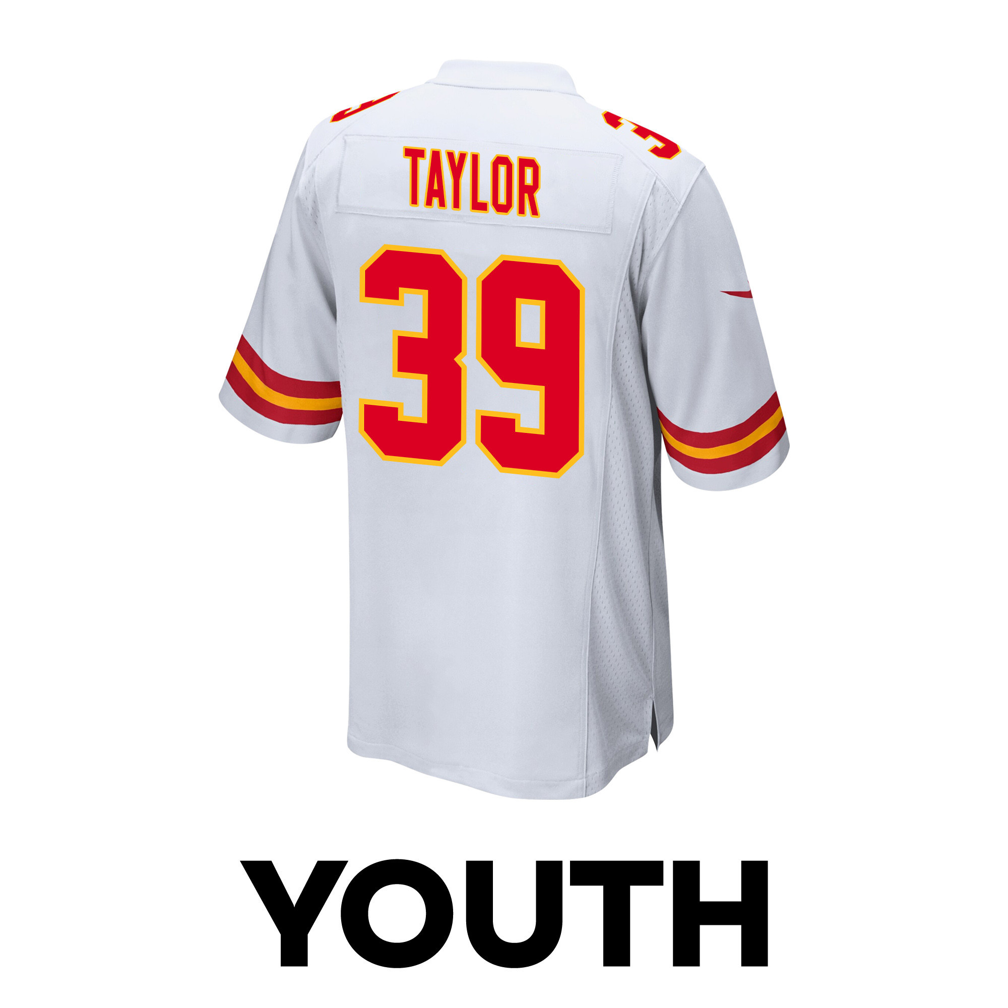 Keith Taylor 39 Kansas City Chiefs Super Bowl LVIII Champions 4 Stars Patch Game YOUTH Jersey - White JS7612 Saliibo - Image 3