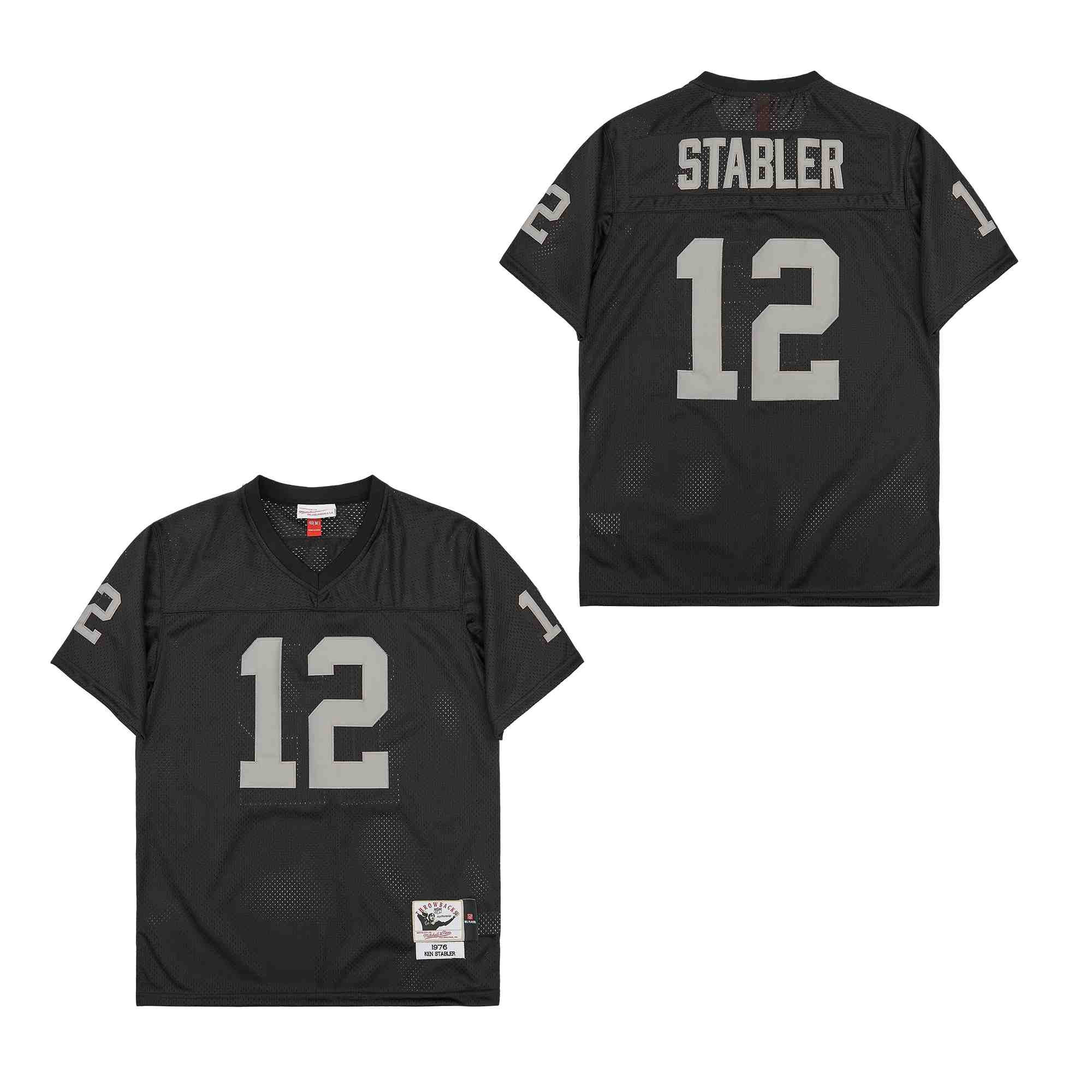 Ken Stabler 12 Las Vegas Raiders Throwback Men Jersey - Black JS9513 Saliibo