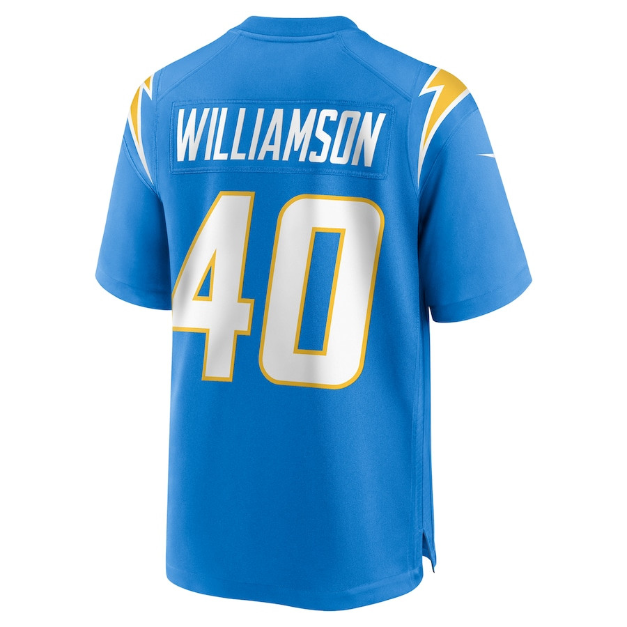 Kendall Williamson 40 Los Angeles Chargers Team Game Men Jersey - Powder Blue JS3350 Saliibo - Image 3