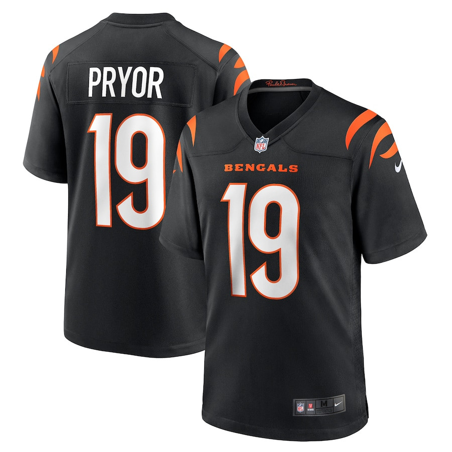 Kendric Pryor 19 Cincinnati Bengals Game Men Jersey - Black JS1142 Saliibo