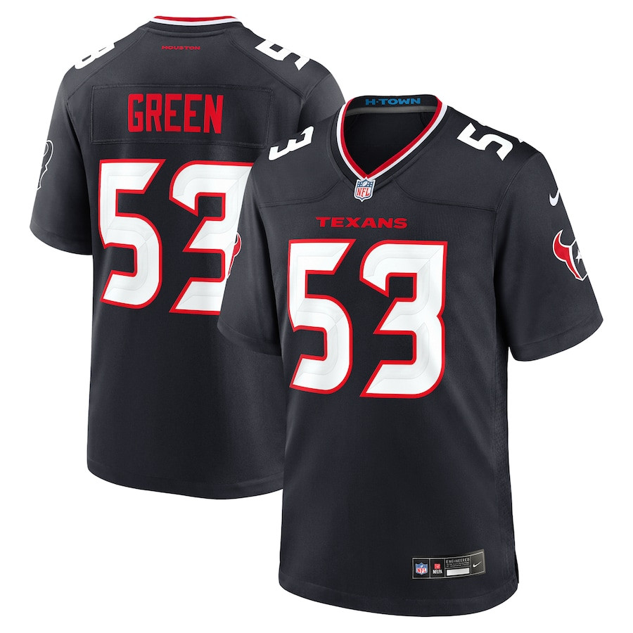 Kendrick Green 53 Houston Texans Team Game Men Jersey - Navy JS7498 Saliibo