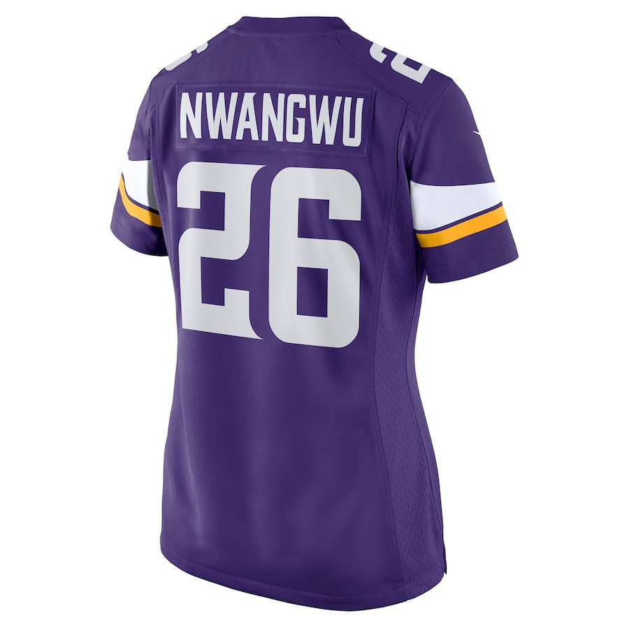Kene Nwangwu 26 Minnesota Vikings Women Game Jersey - Purple JS3244 Saliibo - Image 3