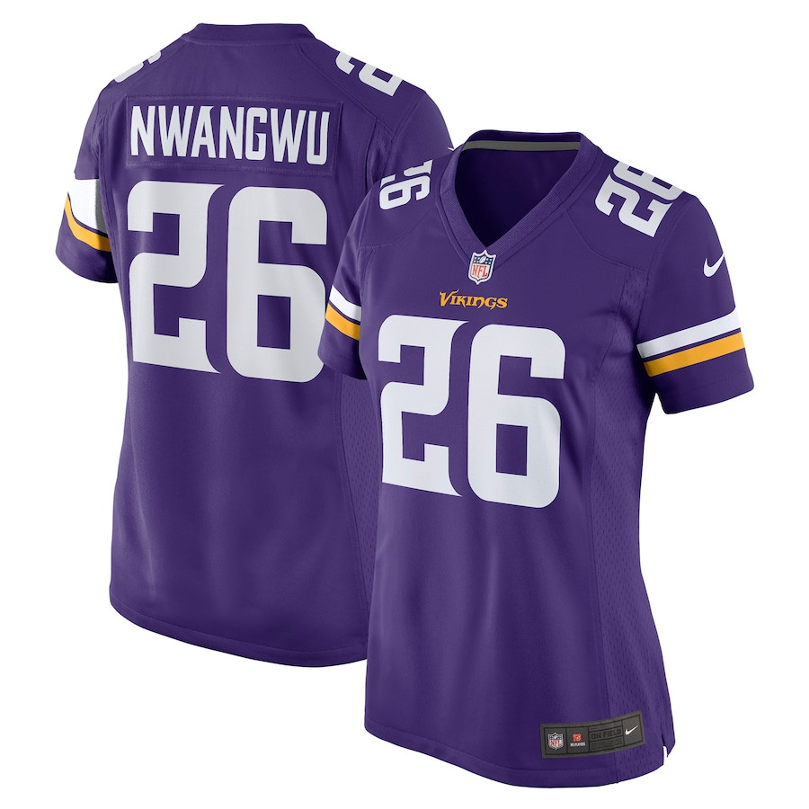 Kene Nwangwu 26 Minnesota Vikings Women Game Jersey - Purple JS3244 Saliibo