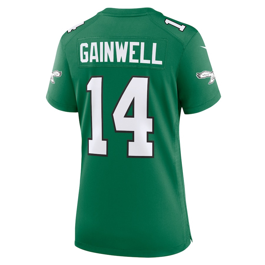 Kenneth Gainwell 14 Philadelphia Eagles Women's Alternate Game Jersey - Kelly Green JS6250 Saliibo - Image 3