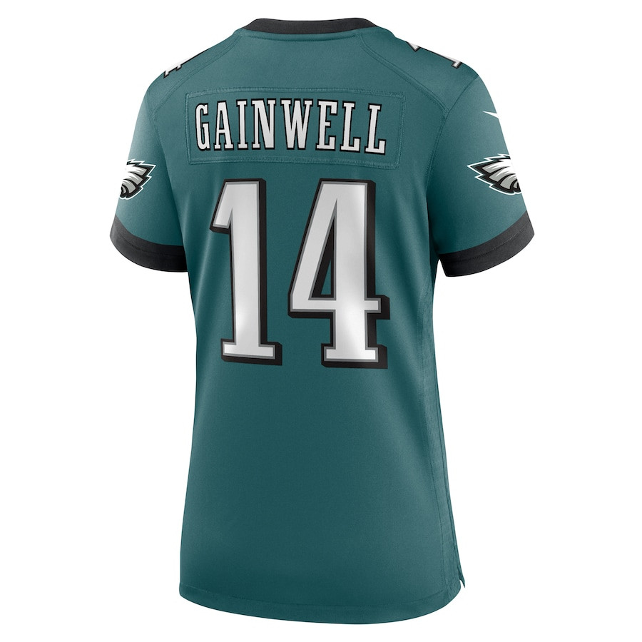 Kenneth Gainwell 14 Philadelphia Eagles Women's Team Game Jersey - Midnight Green JS9856 Saliibo - Image 3