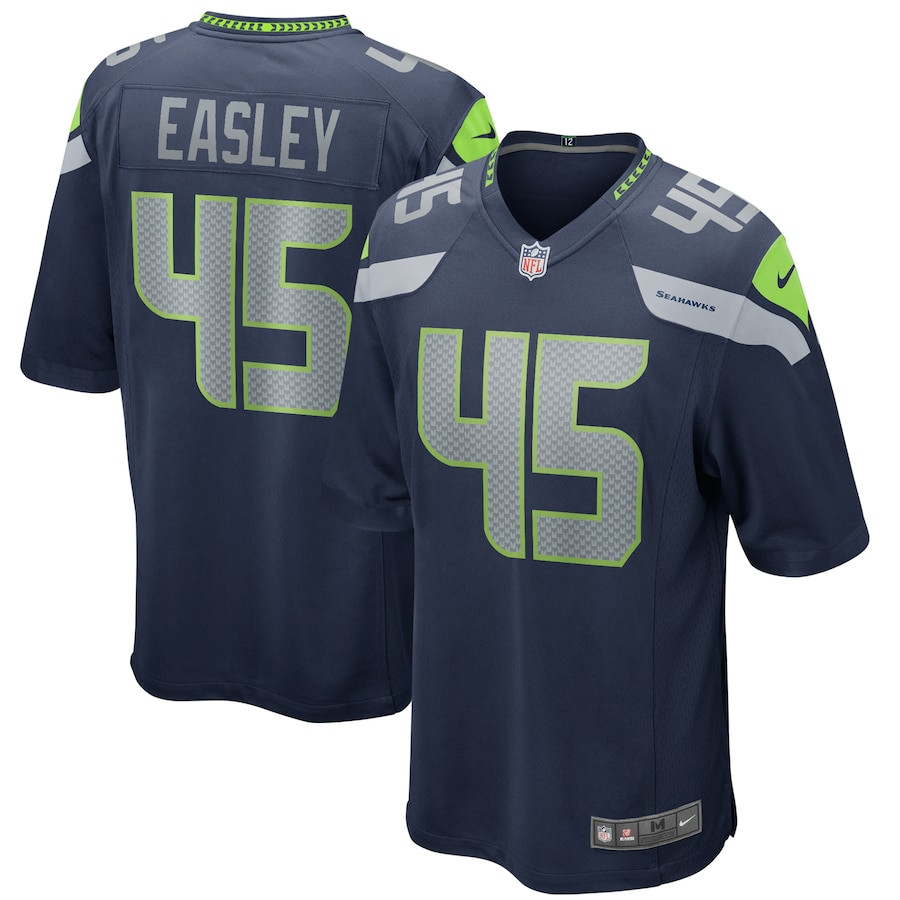 Kenny Easley 45 Seattle Seahawks Men Game Retired Jersey - College Navy JS2185 Saliibo