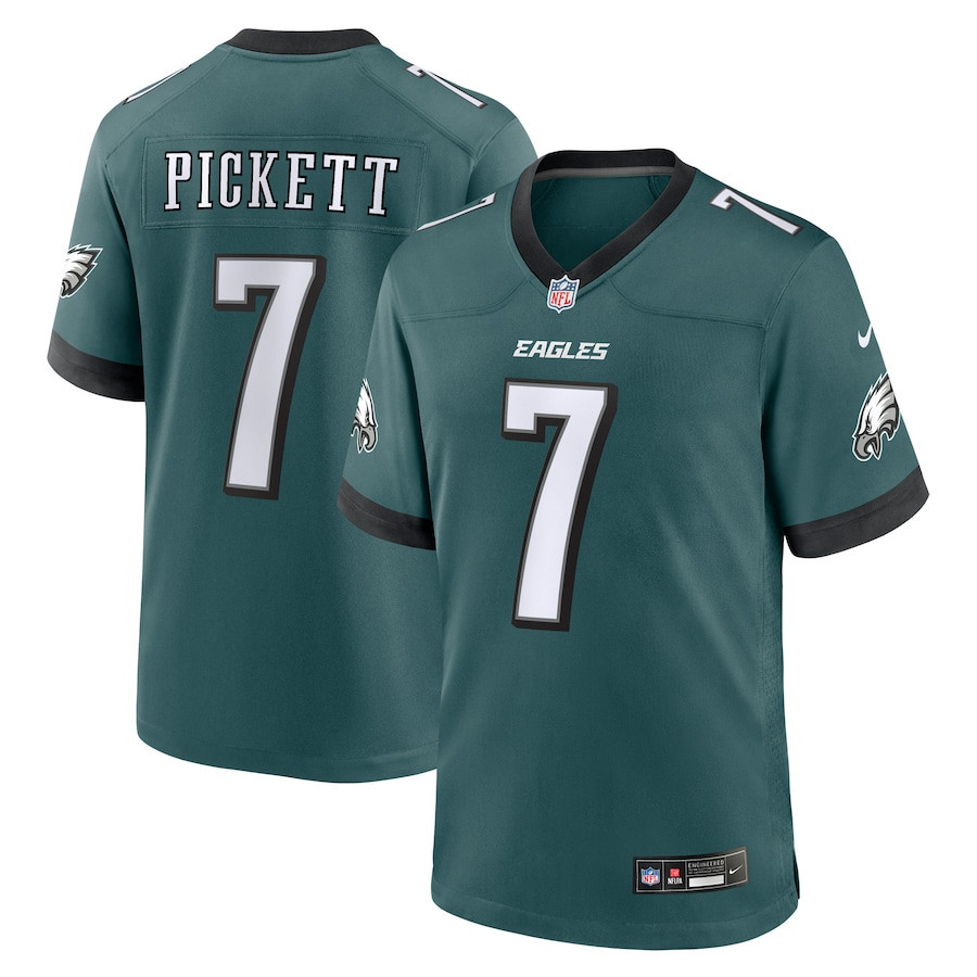 Kenny Pickett 7 Philadelphia Eagles Team Game Men Jersey - Midnight Green JS2514 Saliibo