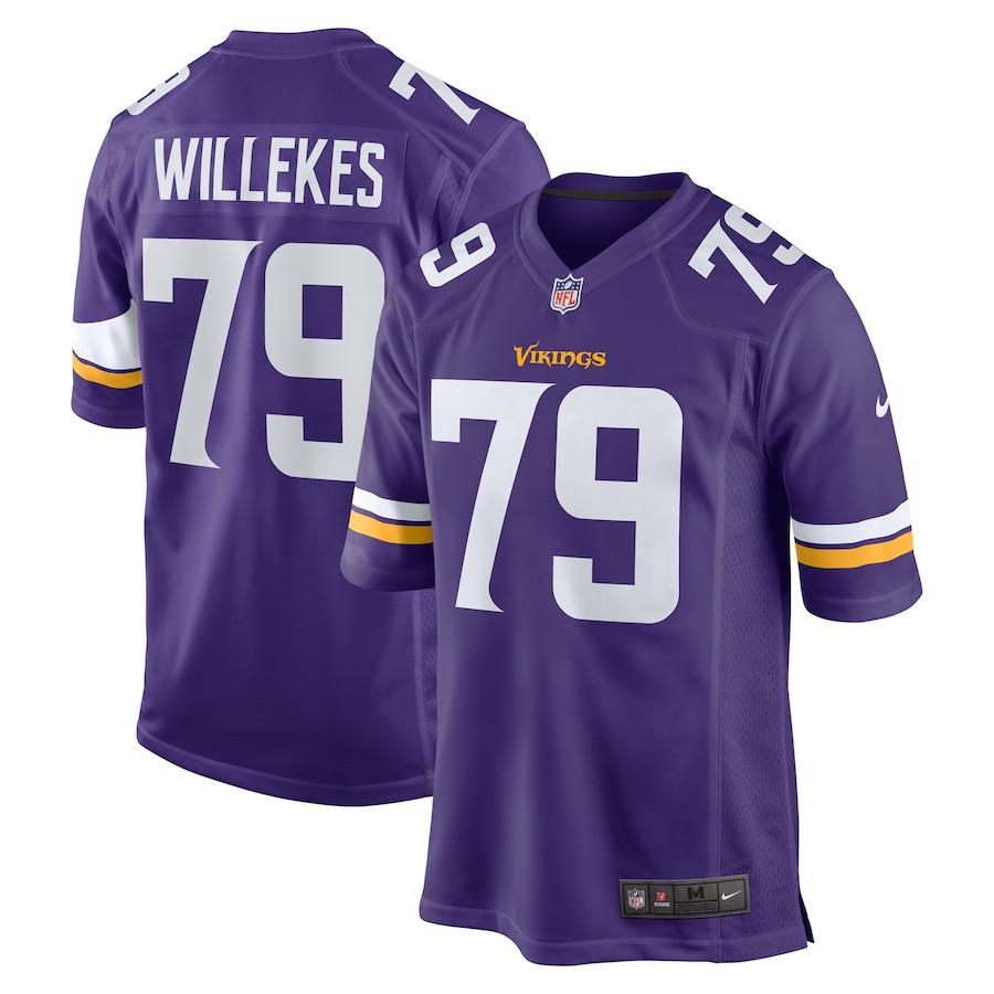 Kenny Willekes 79 Minnesota Vikings Men Game Jersey - Purple JS6137 Saliibo