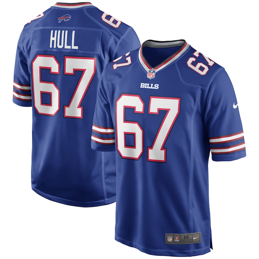 Kent Hull 67 Buffalo Bills Men Game Retired Jersey - Royal JS3169 Saliibo