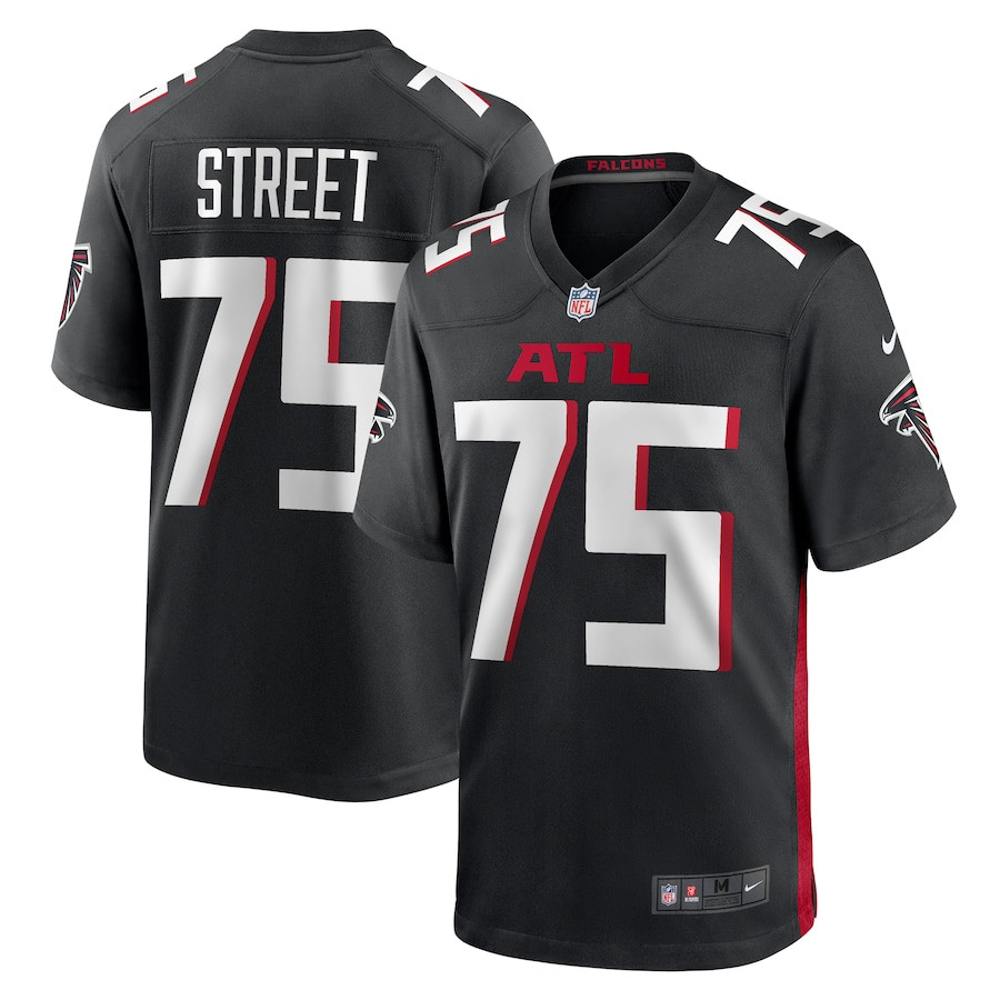 Kentavius Street 75 Atlanta Falcons Game Men Jersey - Black JS7133 Saliibo