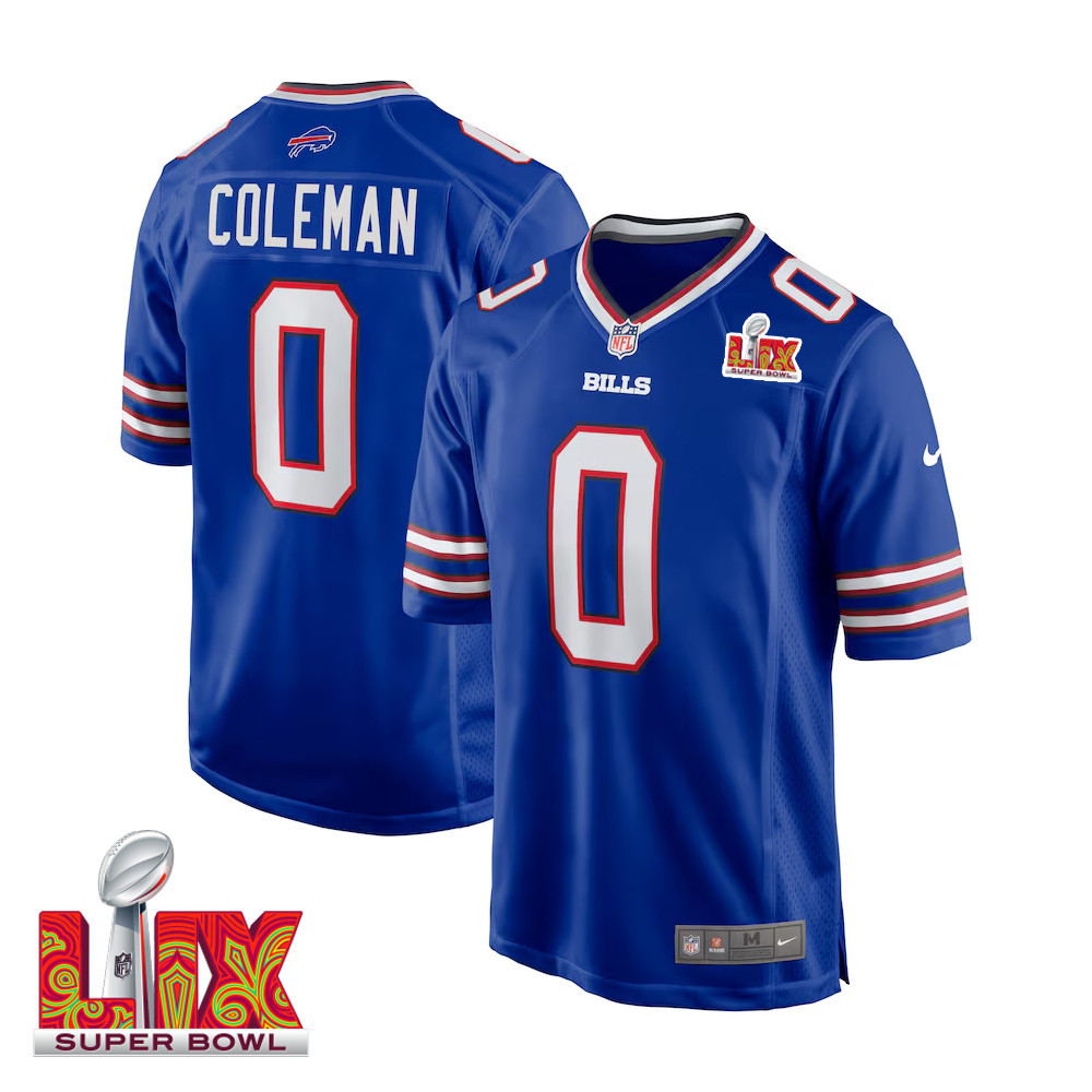 Keon Coleman #0 Buffalo Bills Super Bowl LIX Jersey - Men's - Royal JS2873 Saliibo