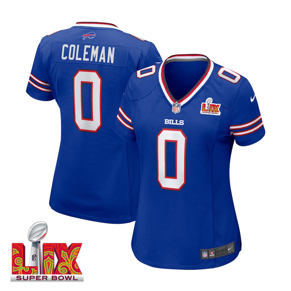 Keon Coleman #0 Buffalo Bills Super Bowl LIX Women's Jersey - Royal JS8514 Saliibo