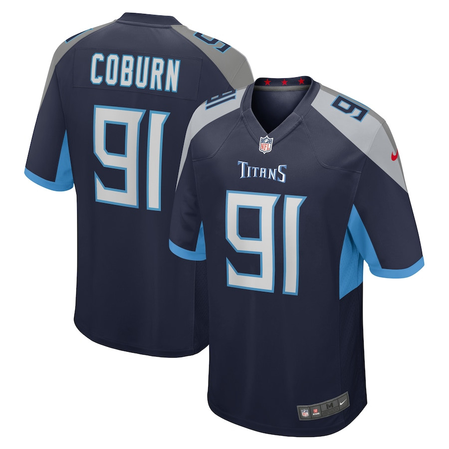Keondre Coburn 91 Tennessee Titans Game Men Jersey - Navy JS6833 Saliibo