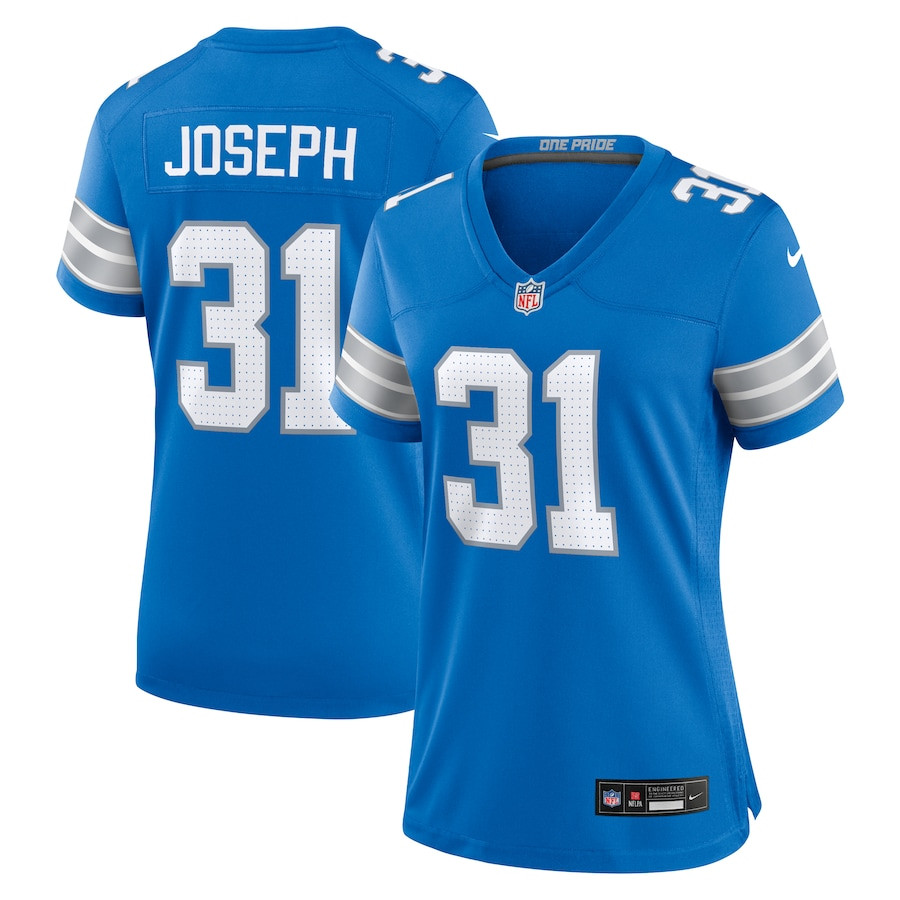 Kerby Joseph 31 Detroit Lions Women's Team Game Jersey - Blue JS3246 Saliibo