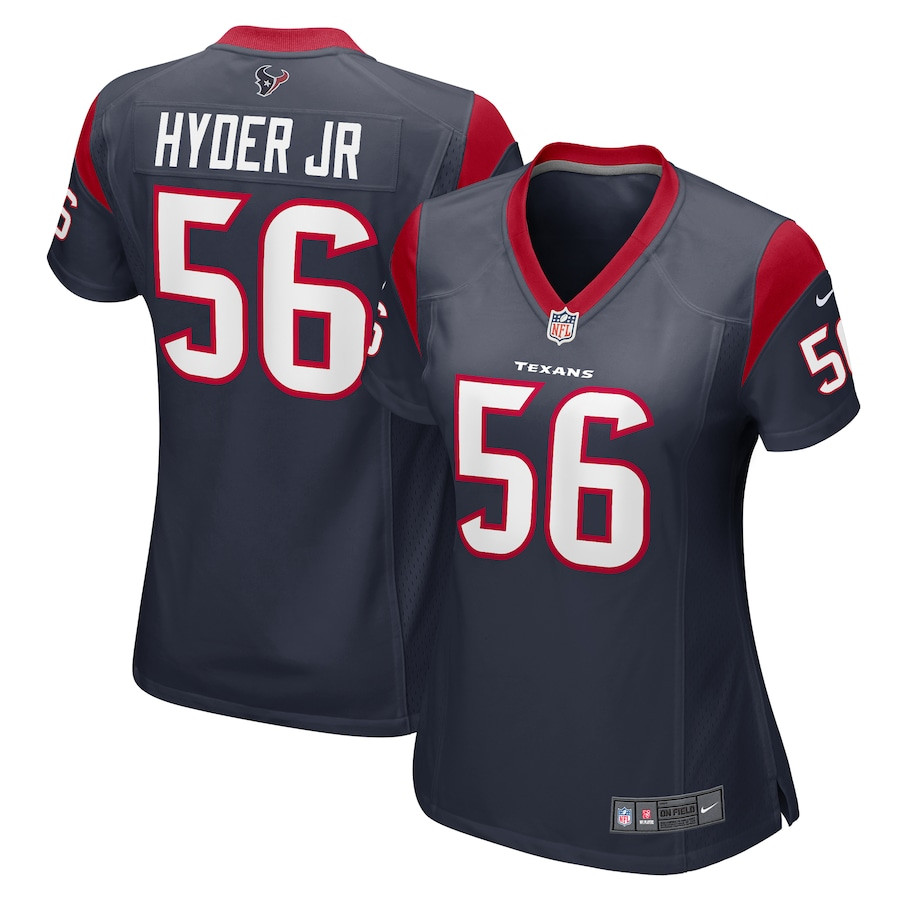 Kerry Hyder Jr. 56 Houston Texans Game Women Jersey - Navy JS2341 Saliibo