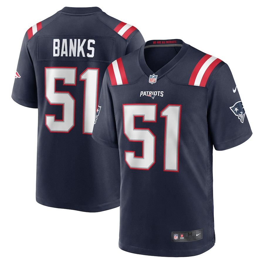 Keshawn Banks 51 New England Patriots Game Men Jersey - Navy JS6702 Saliibo