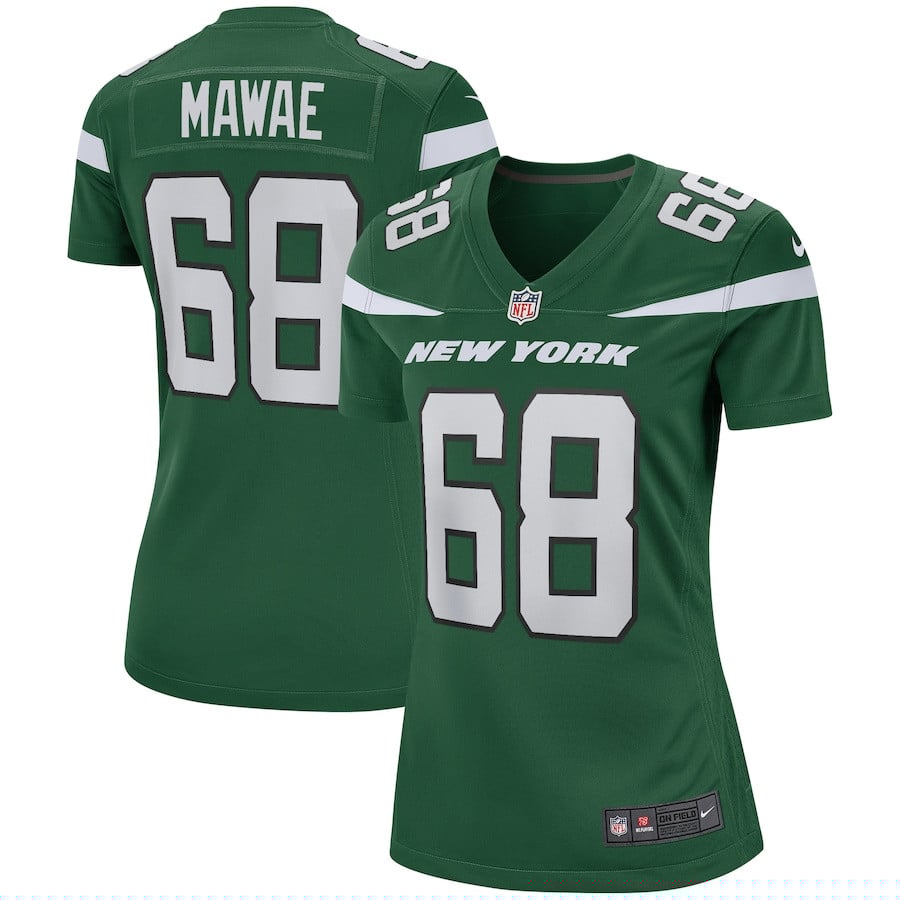 Kevin Mawae 68 New York Jets Women Game Retired Jersey - Gotham Green JS4460 Saliibo