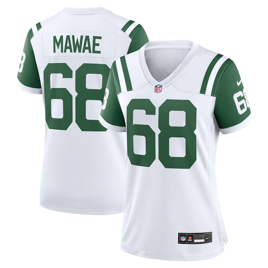 Kevin Mawae 68 New York Jets Women's Classic Alternate Retired Player Game Jersey - White JS2510 Saliibo