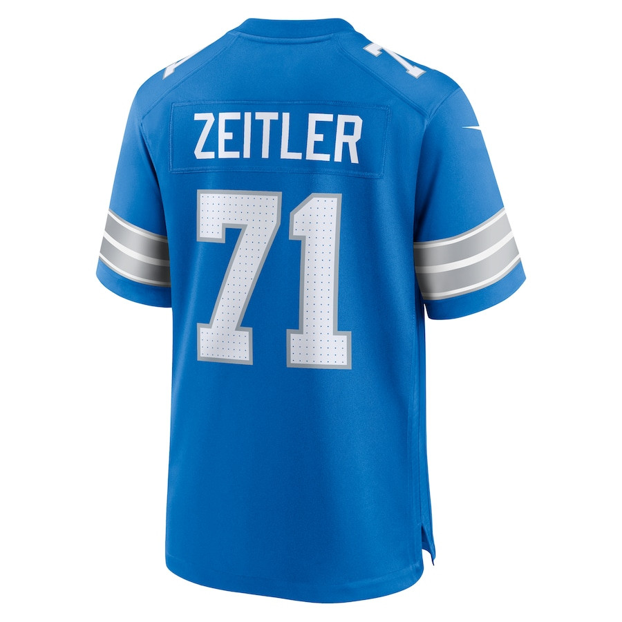 Kevin Zeitler 71 Detroit Lions Game Men Jersey - Blue JS3751 Saliibo - Image 3