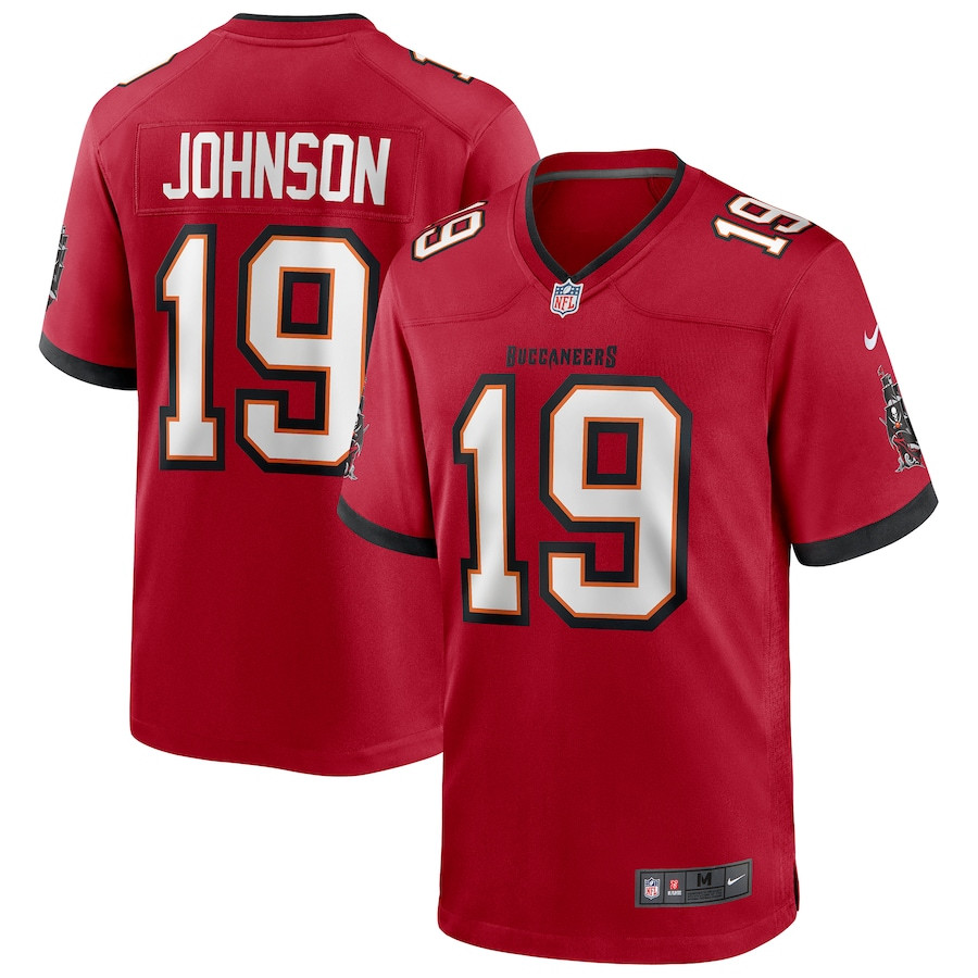 Keyshawn Johnson 19 Tampa Bay Buccaneers Men Game Retired Jersey - Red JS2996 Saliibo