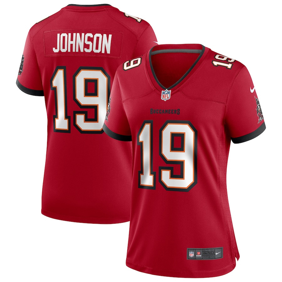 Keyshawn Johnson 19 Tampa Bay Buccaneers Women Game Retired Jersey - Red JS8102 Saliibo