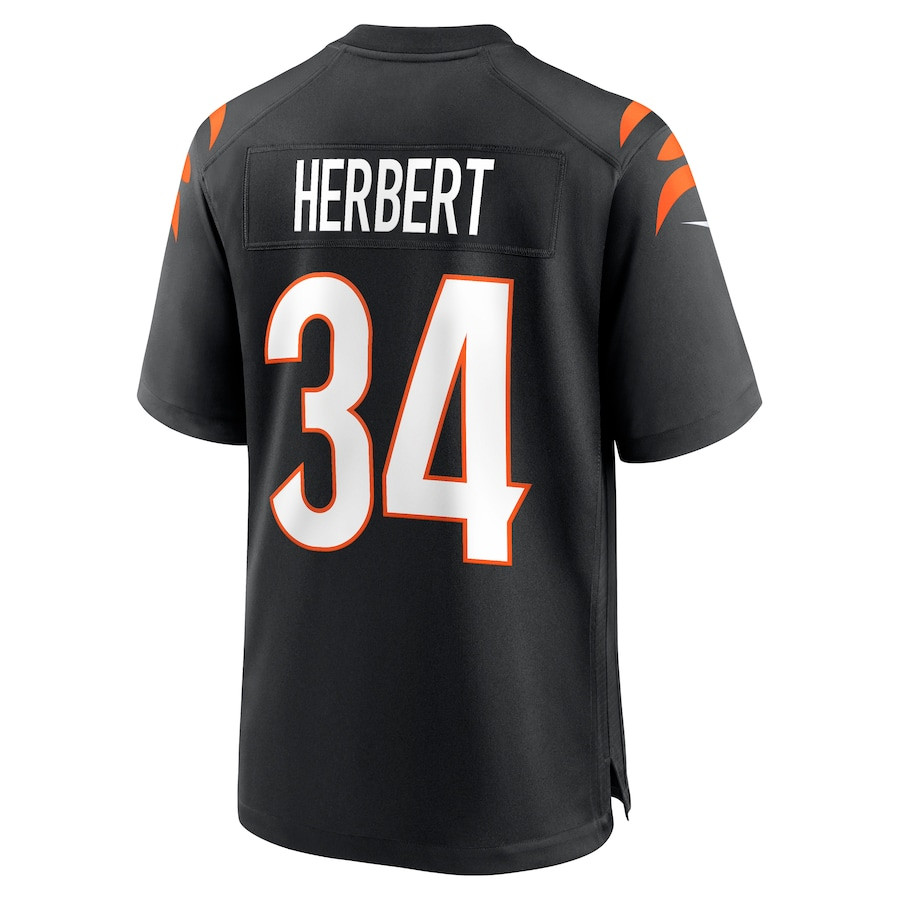 Khalil Herbert 34 Cincinnati Bengals Game Men Jersey - Black JS6866 Saliibo - Image 3