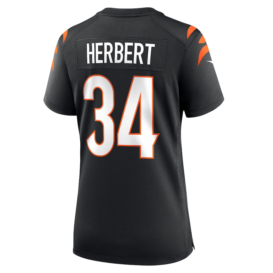 Khalil Herbert 34 Cincinnati Bengals Women's Game Jersey - Black JS2553 Saliibo - Image 3