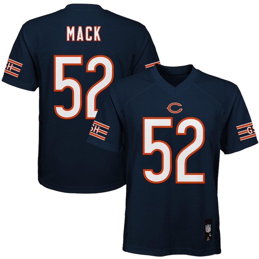 Khalil Mack 52 Chicago Bears YOUTH Jersey - Navy JS1368 Saliibo