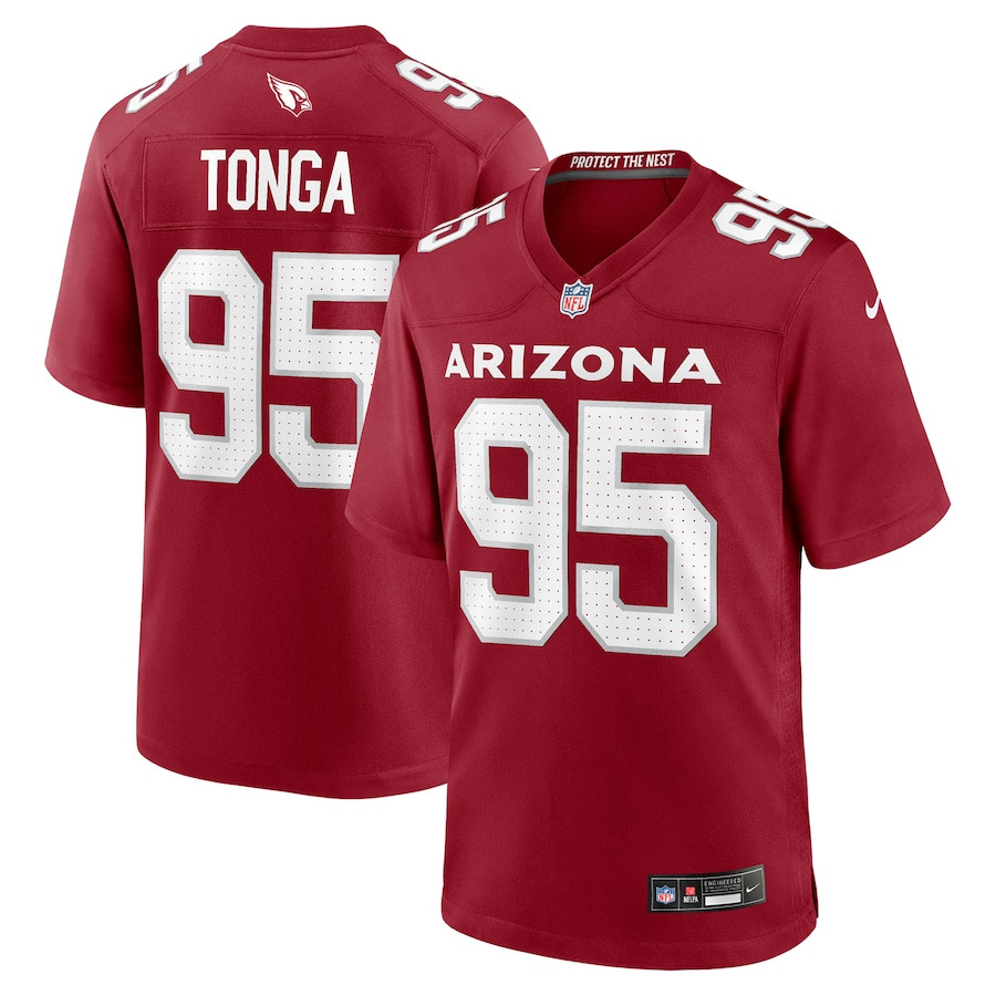 Khyiris Tonga 95 Arizona Cardinals Team Game Men Jersey - Cardinal JS9436 Saliibo