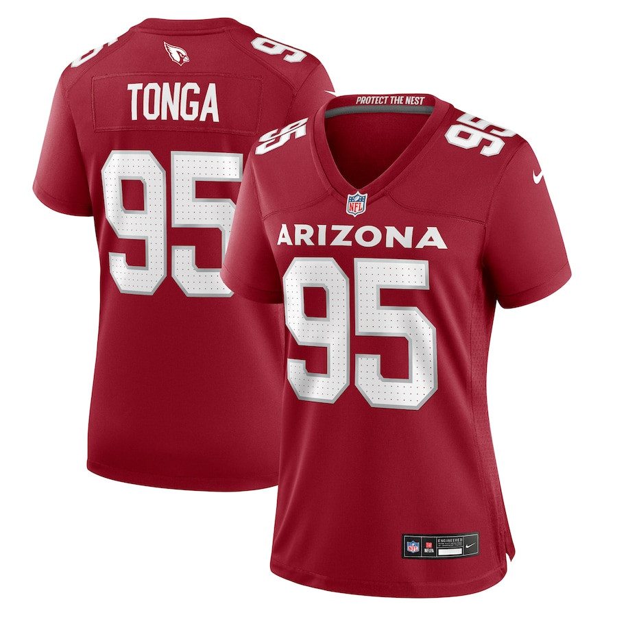 Khyiris Tonga 95 Arizona Cardinals Women's Game Jersey - Cardinal JS9447 Saliibo