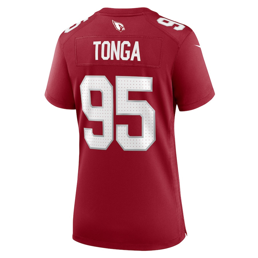 Khyiris Tonga 95 Arizona Cardinals Women's Game Jersey - Cardinal JS9447 Saliibo - Image 3
