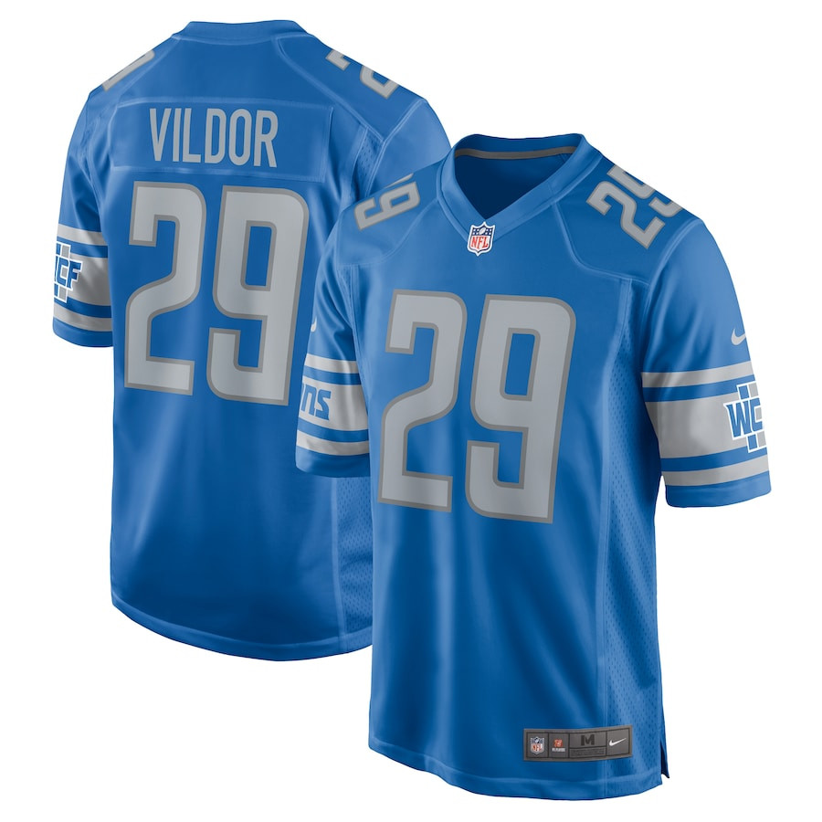 Kindle Vildor 29 Detroit Lions Game Men Jersey - Blue JS5326 Saliibo