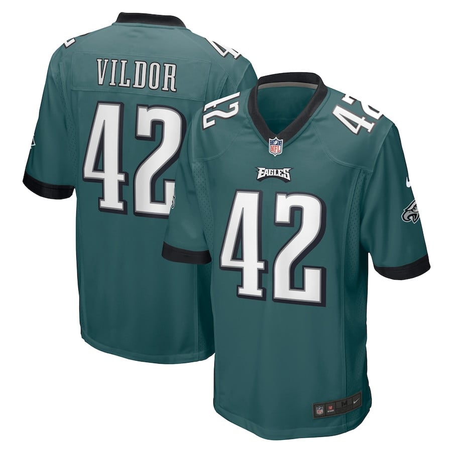 Kindle Vildor 42 Philadelphia Eagles Game Men Jersey - Midnight Green JS4443 Saliibo