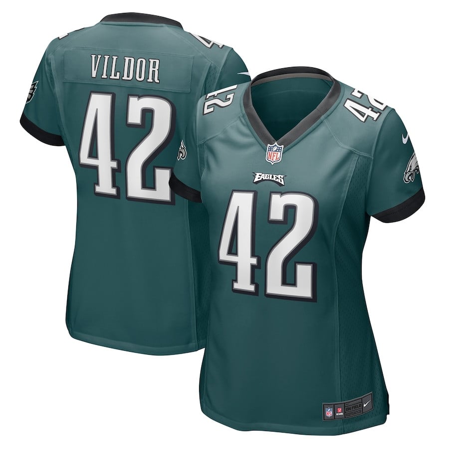 Kindle Vildor 42 Philadelphia Eagles Game Women Jersey - Midnight Green JS5363 Saliibo