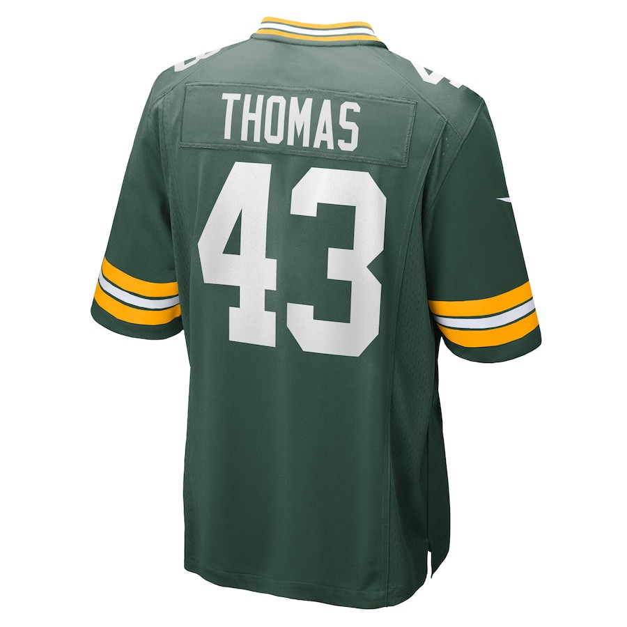 Kiondre Thomas 43 Green Bay Packers Men Game Jersey - Green JS5488 Saliibo - Image 3