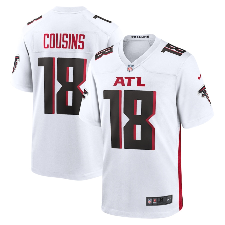 Kirk Cousins 18 Atlanta Falcons Game Men Jersey - White JS8847 Saliibo