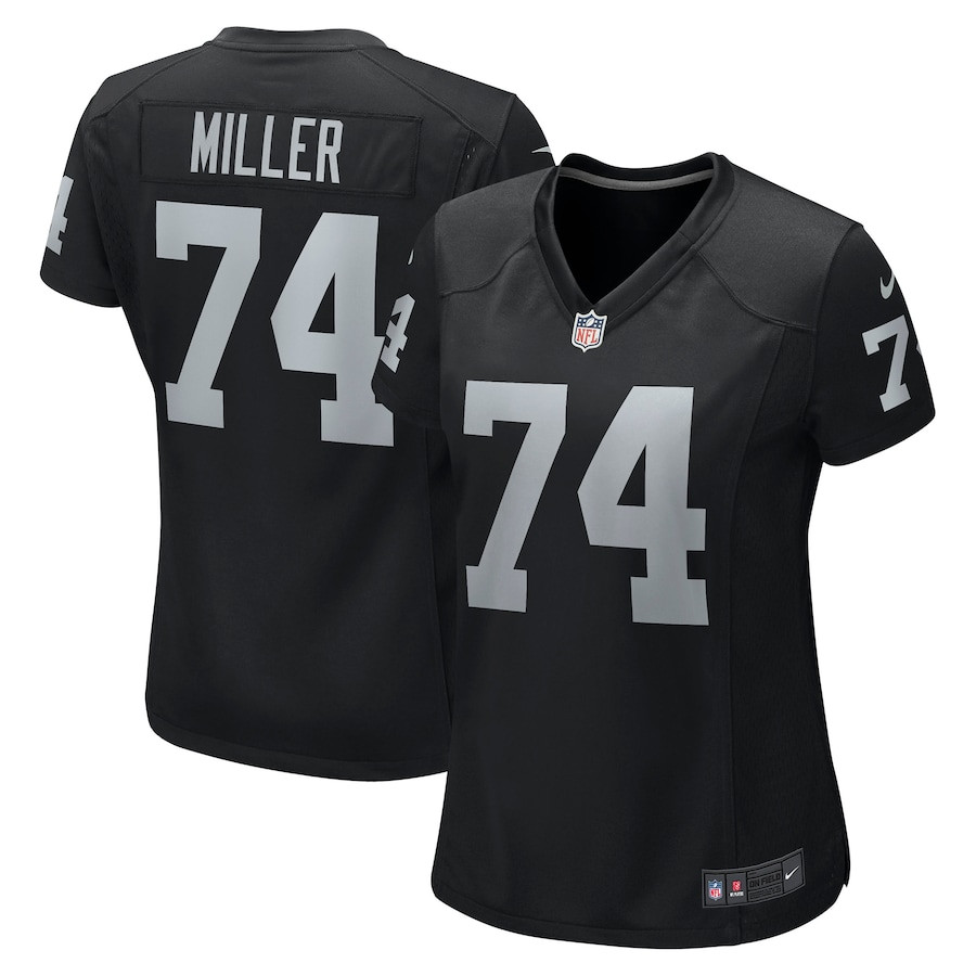 Kolton Miller 74 Las Vegas Raiders Women Game Jersey - Black JS8955 Saliibo
