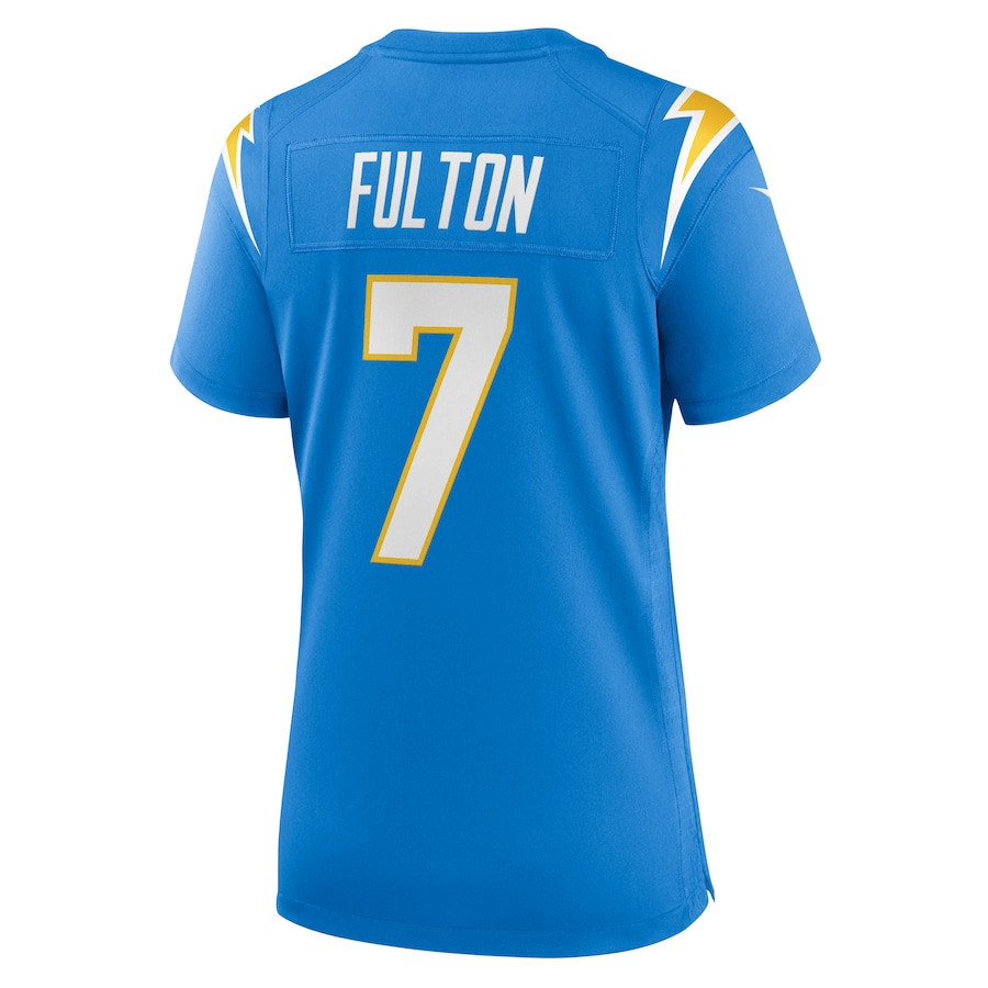 Kristian Fulton 7 Los Angeles Chargers Women's Game Jersey - Powder Blue JS9380 Saliibo - Image 3