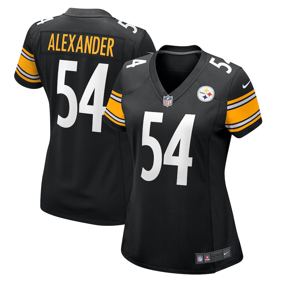 Kwon Alexander 54 Pittsburgh Steelers Women Game Jersey - Black JS6501 Saliibo