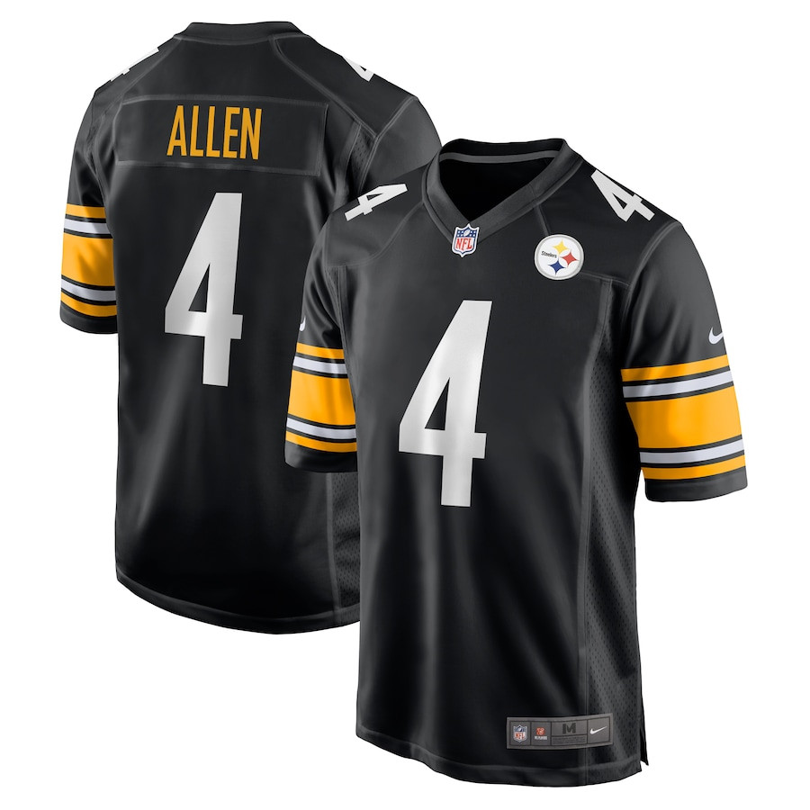 Kyle Allen 4 Pittsburgh Steelers Game Men Jersey - Black JS9280 Saliibo