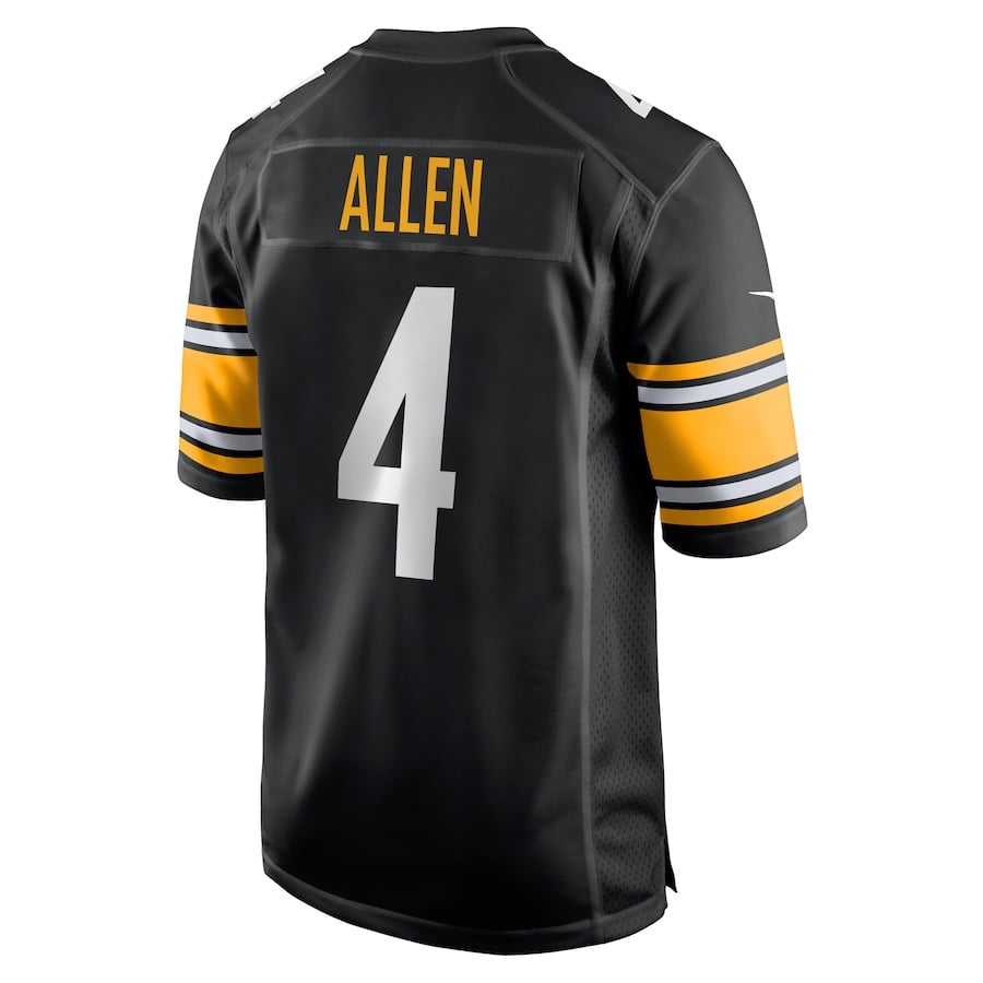 Kyle Allen 4 Pittsburgh Steelers Game Men Jersey - Black JS9280 Saliibo - Image 3