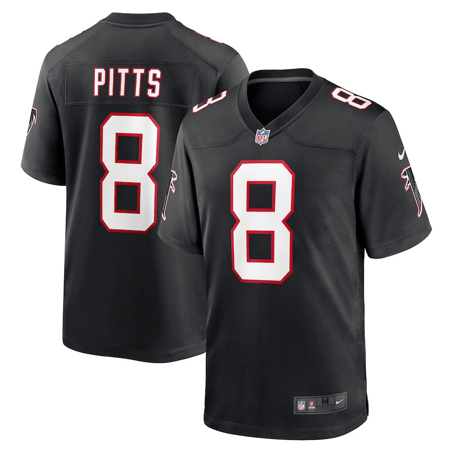 Kyle Pitts 8 Atlanta Falcons Men Game Jersey - Black JS4496 Saliibo
