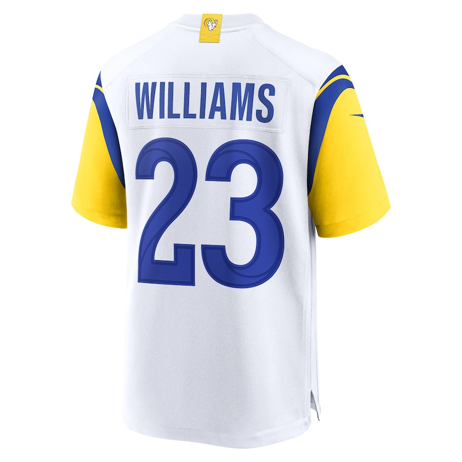 Kyren Williams 23 Los Angeles Rams Team Game Men Jersey - White JS3563 Saliibo - Image 3