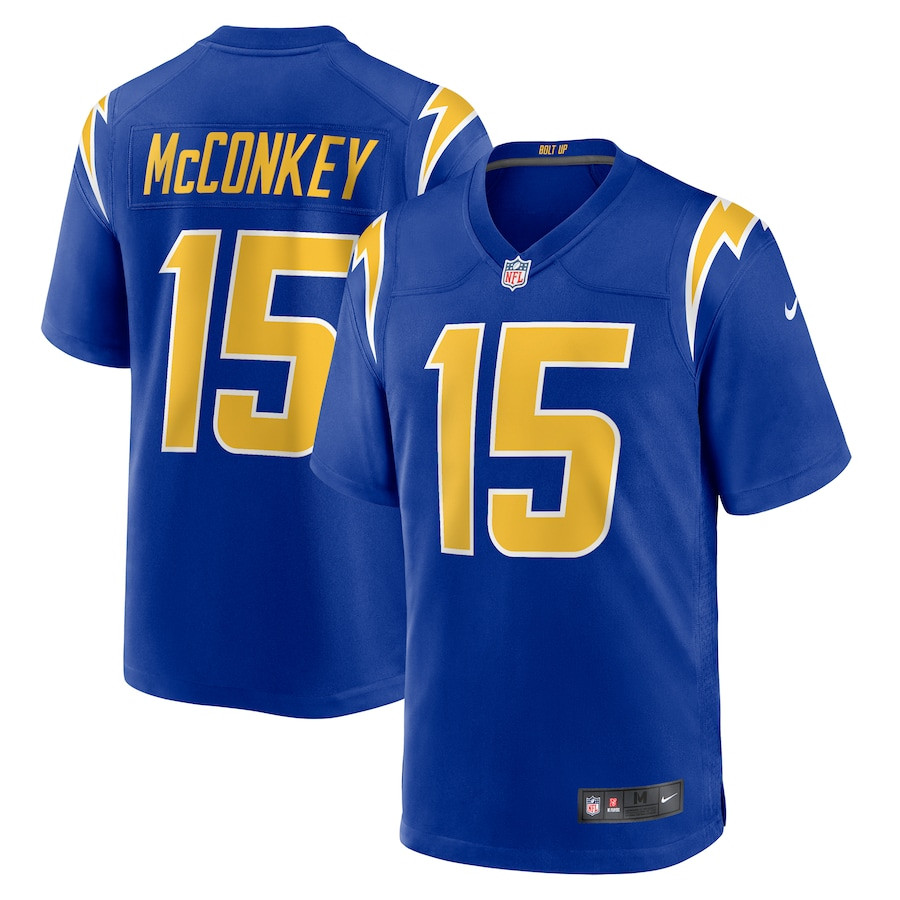 Ladd McConkey 15 Los Angeles Chargers Alternate Game Men Jersey - Royal JS2276 Saliibo