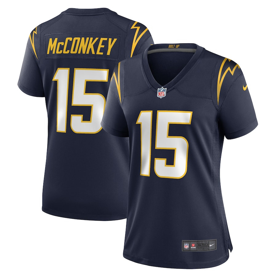Ladd McConkey 15 Los Angeles Chargers Women's Alternate Game Jersey - Navy JS6128 Saliibo