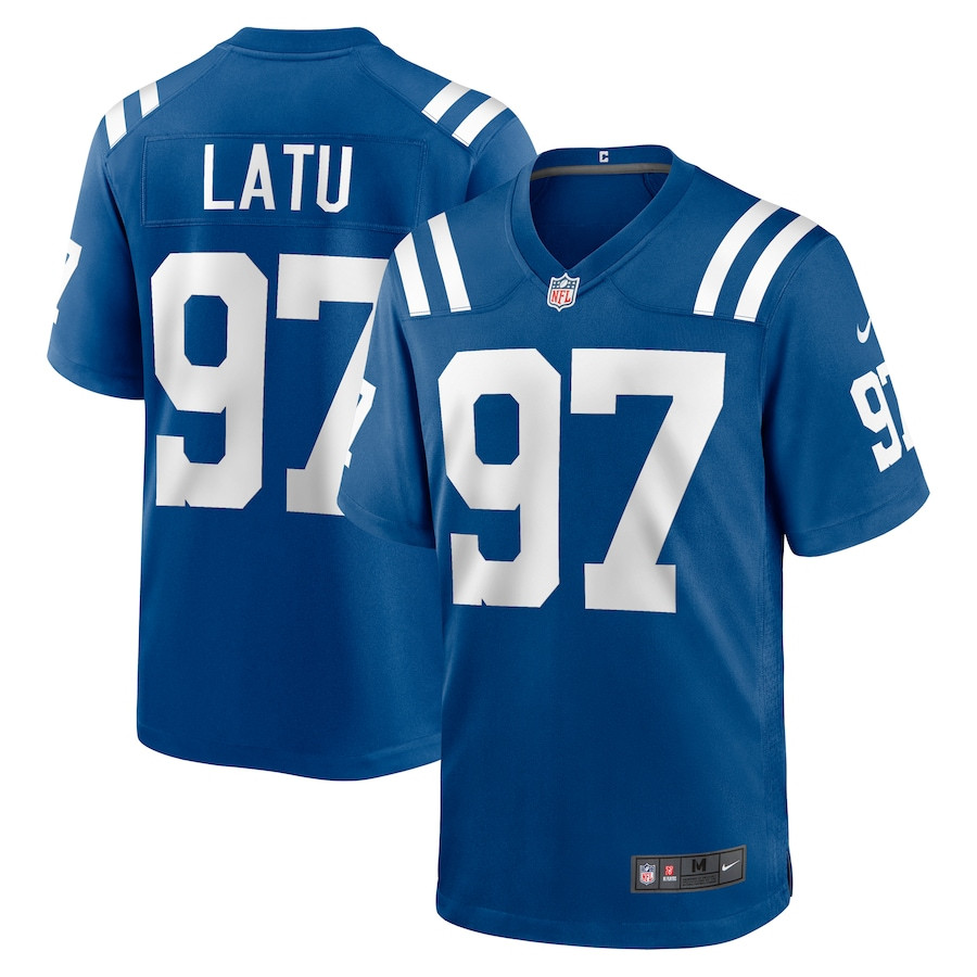 Laiatu Latu 97 Indianapolis Colts Game Men Jersey - Royal JS8114 Saliibo