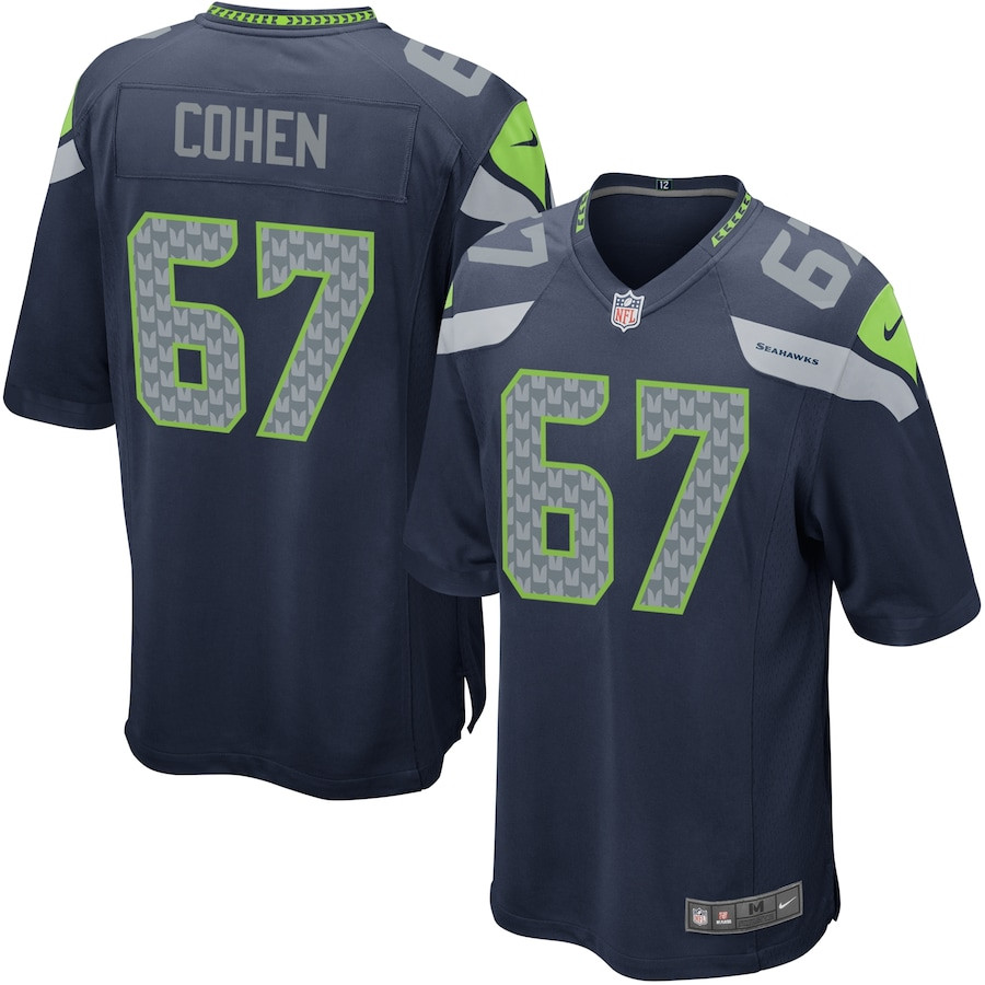 Landon Cohen 67 Seattle Seahawks YOUTH Team Color Game Jersey JS3156 Saliibo