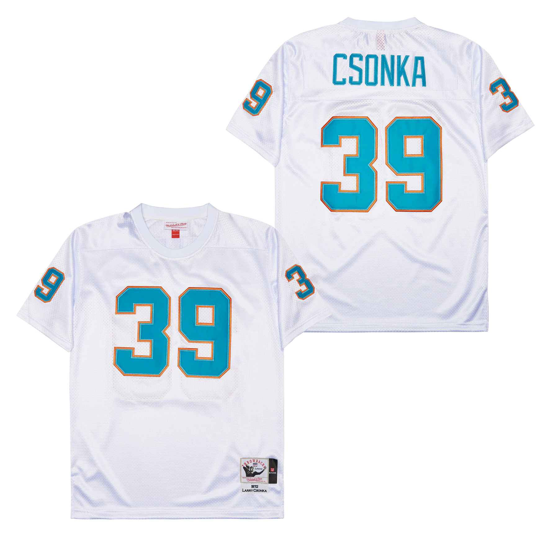 Larry Csonka 39 Miami Dolphins Retro Throwback Men Jersey - White JS7901 Saliibo